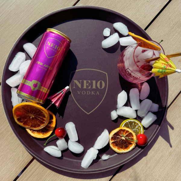 NE10 Vodka Branded Bar Tray